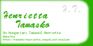 henrietta tamasko business card