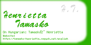 henrietta tamasko business card